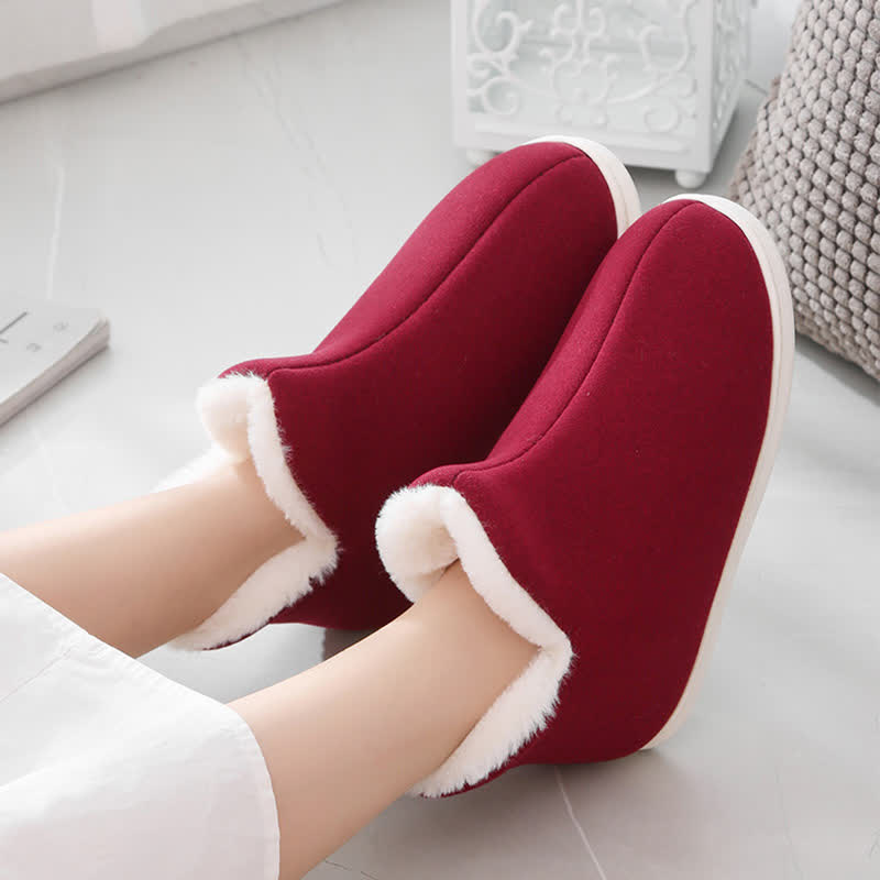 Solid Color High Top Warm Slippers - image 7
