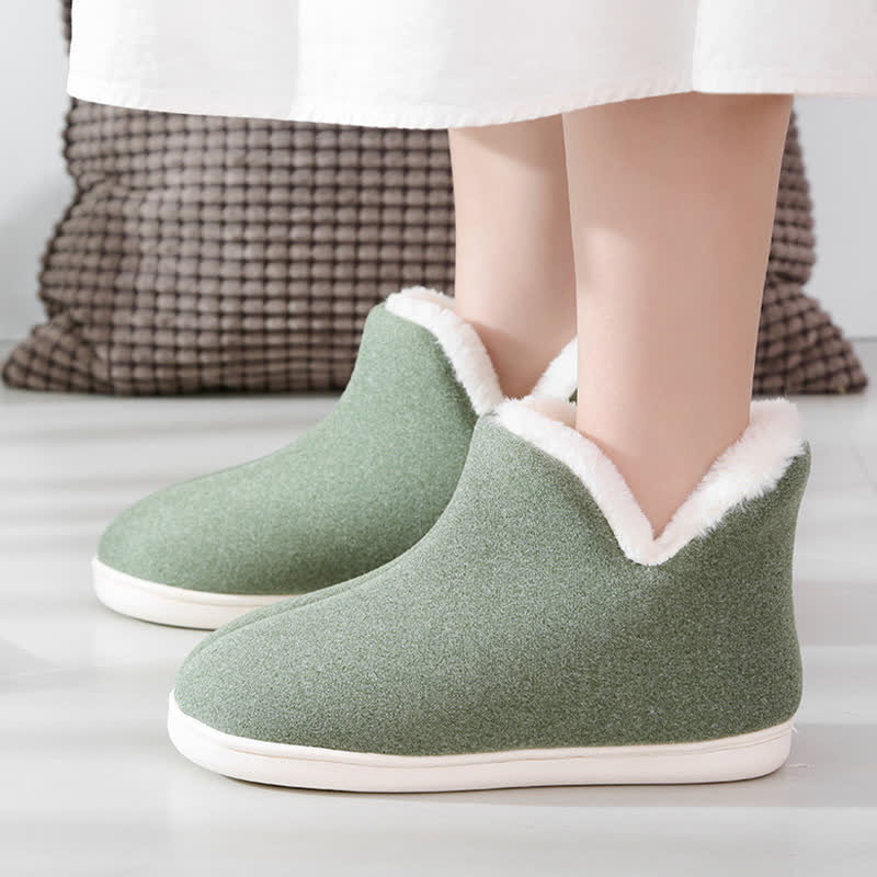 Solid Color High Top Warm Slippers - image 14