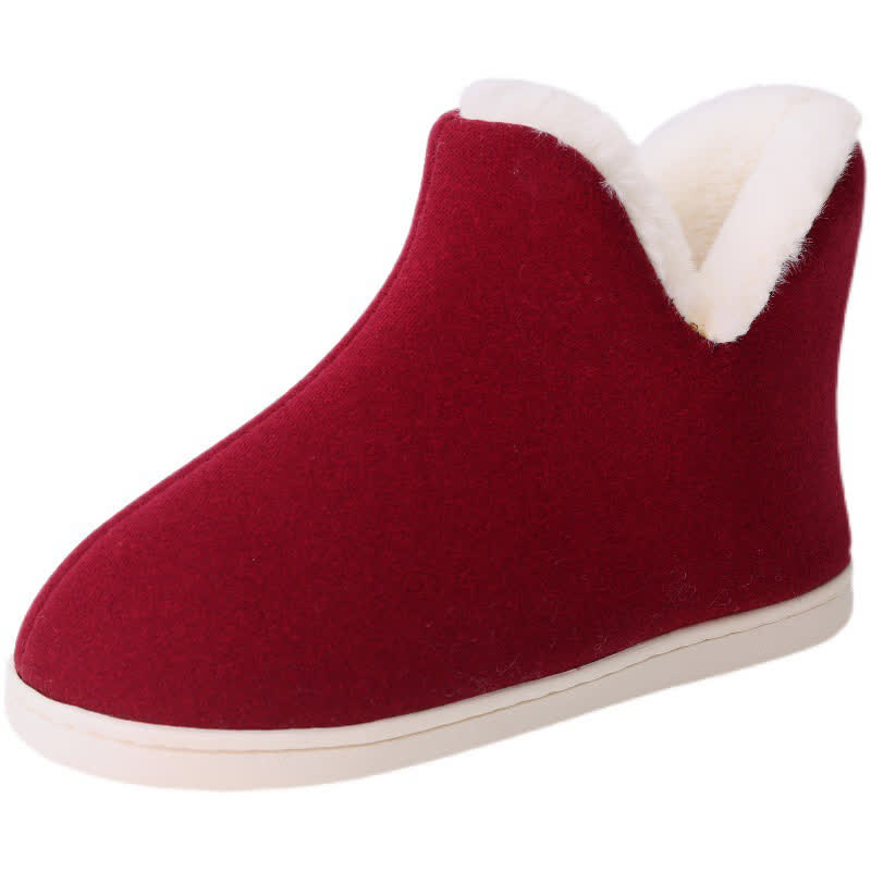Solid Color High Top Warm Slippers - image 12
