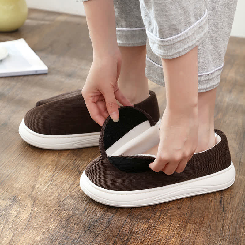 Plus Size Non-Slip Velcro Warm Slippers