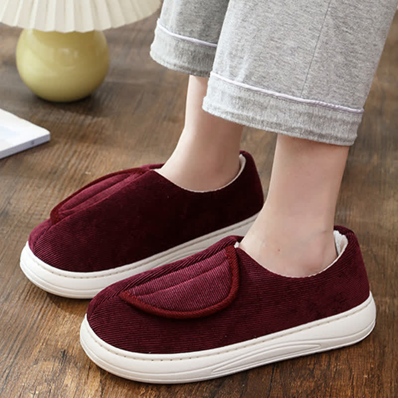 Plus Size Non-Slip Velcro Warm Slippers