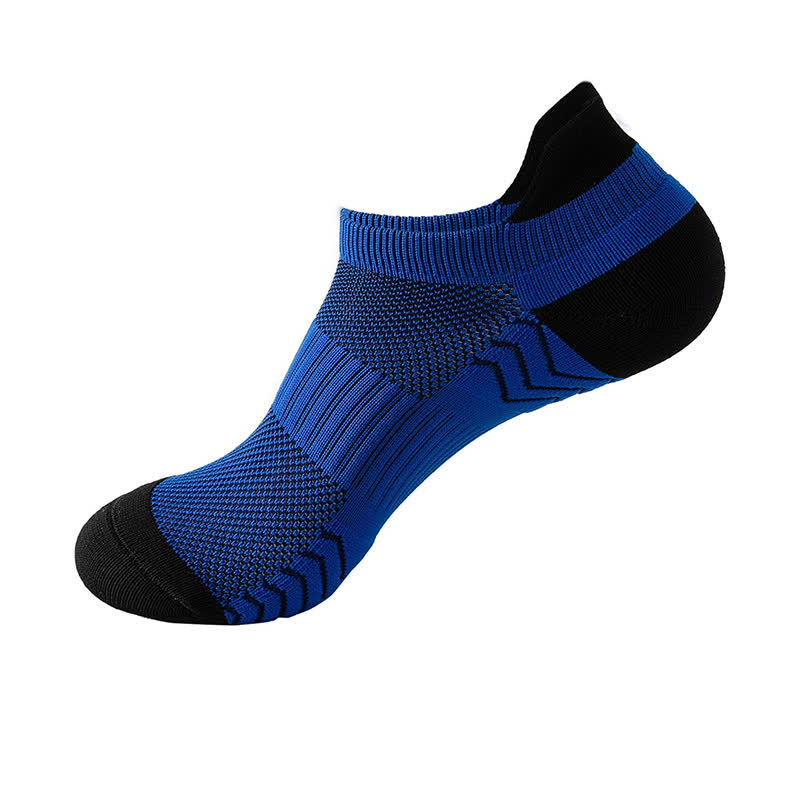 Color Block Breathable Mesh Ankle Compression Socks(8 Pairs)