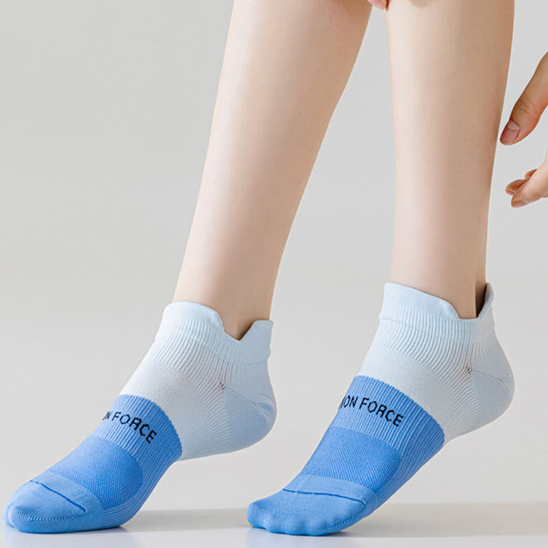 Color Block Letter Print Ankle Compression Socks(8 Pairs)