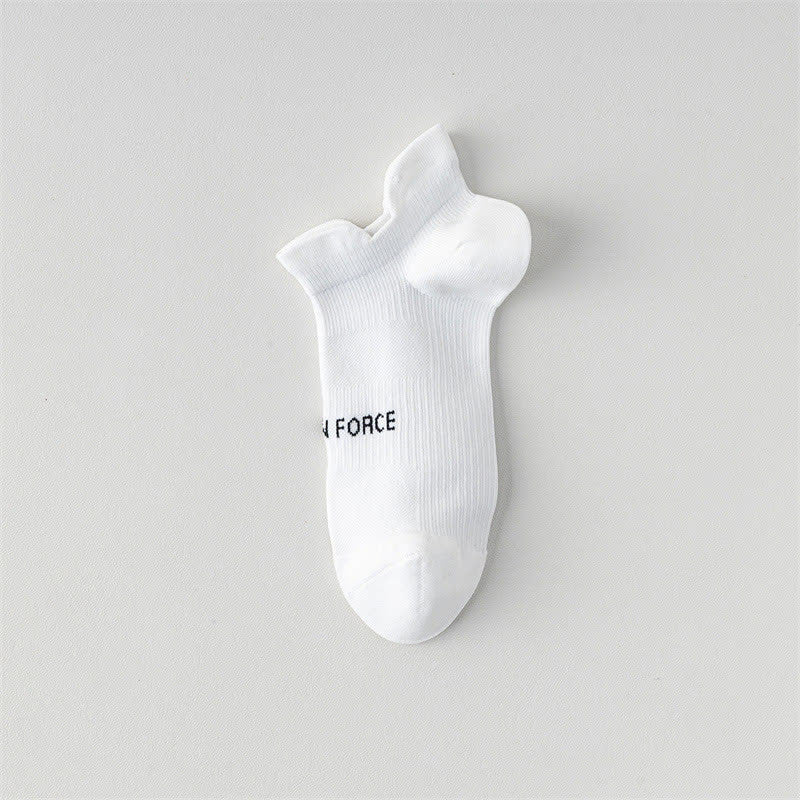 Color Block Letter Print Ankle Compression Socks(8 Pairs)