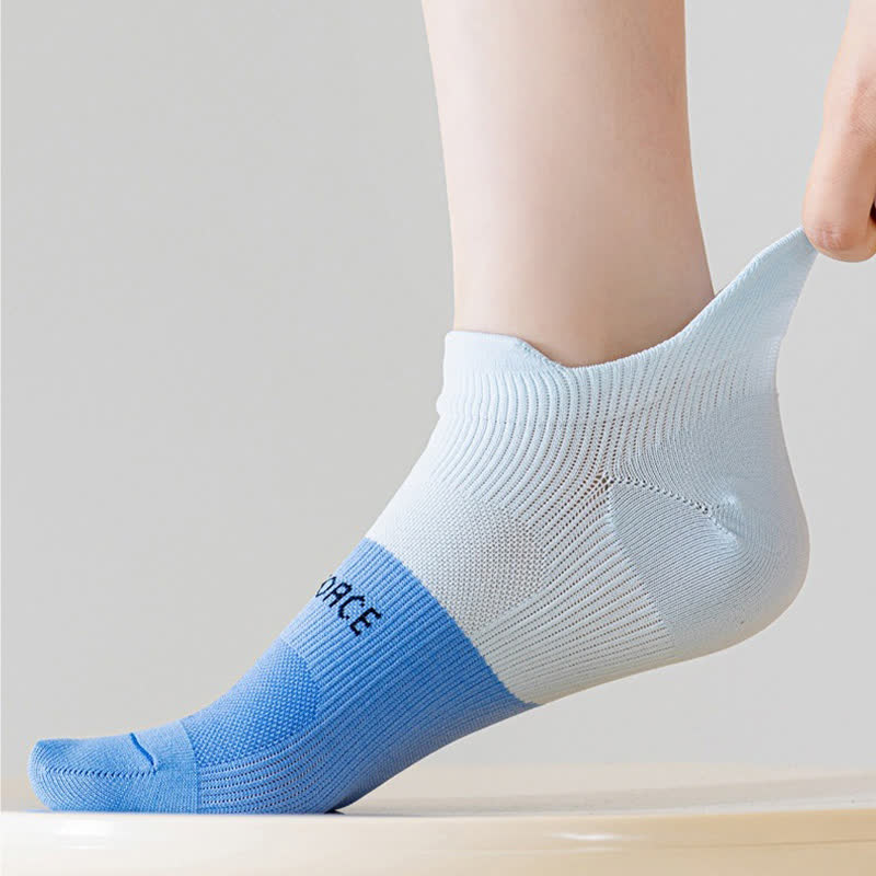 Color Block Letter Print Ankle Compression Socks(8 Pairs)