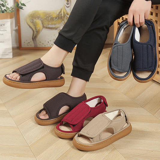 Plusock Plus Size Adjustable Easy On Non-slip Slippers