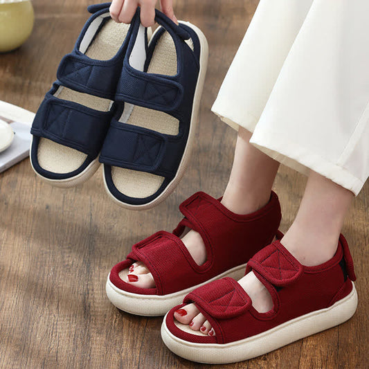 Plusock Plus Size Easy On Velcro Anti-slip Slippers