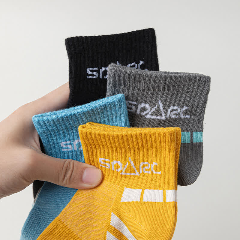 Thin Striped Sweat-wicking Mesh Ankle Compression Socks(5 Pairs)