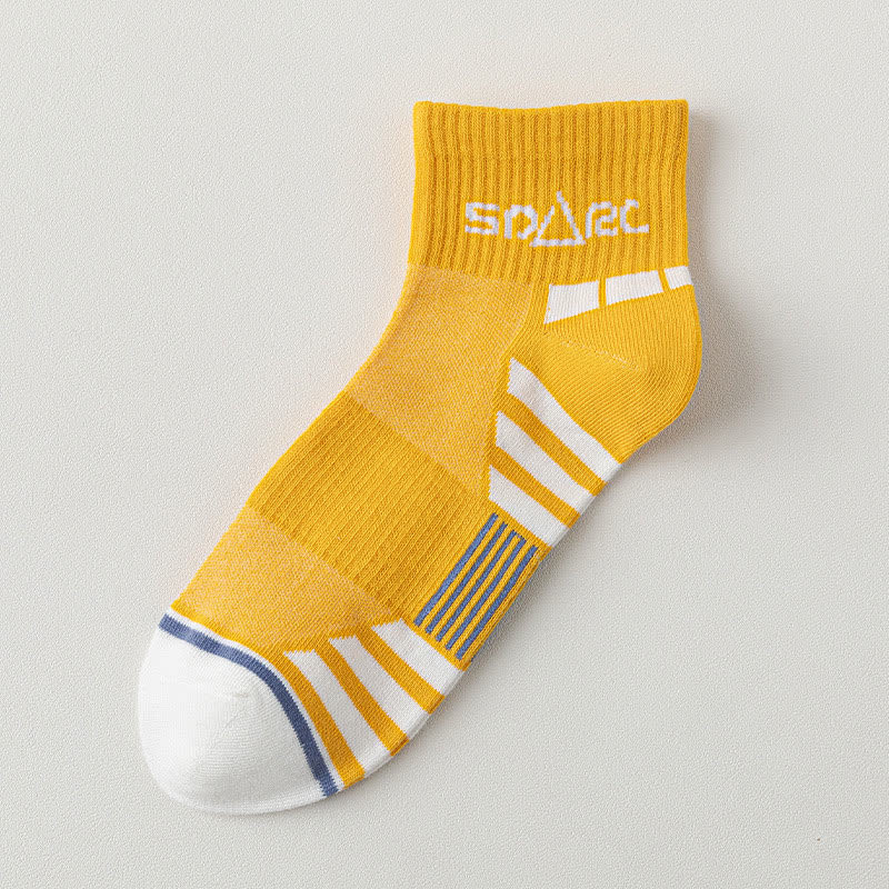 Thin Striped Sweat-wicking Mesh Ankle Compression Socks(5 Pairs)