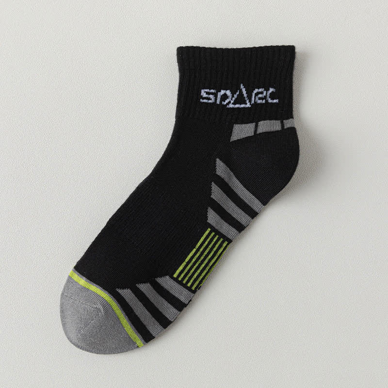 Thin Striped Sweat-wicking Mesh Ankle Compression Socks(5 Pairs)