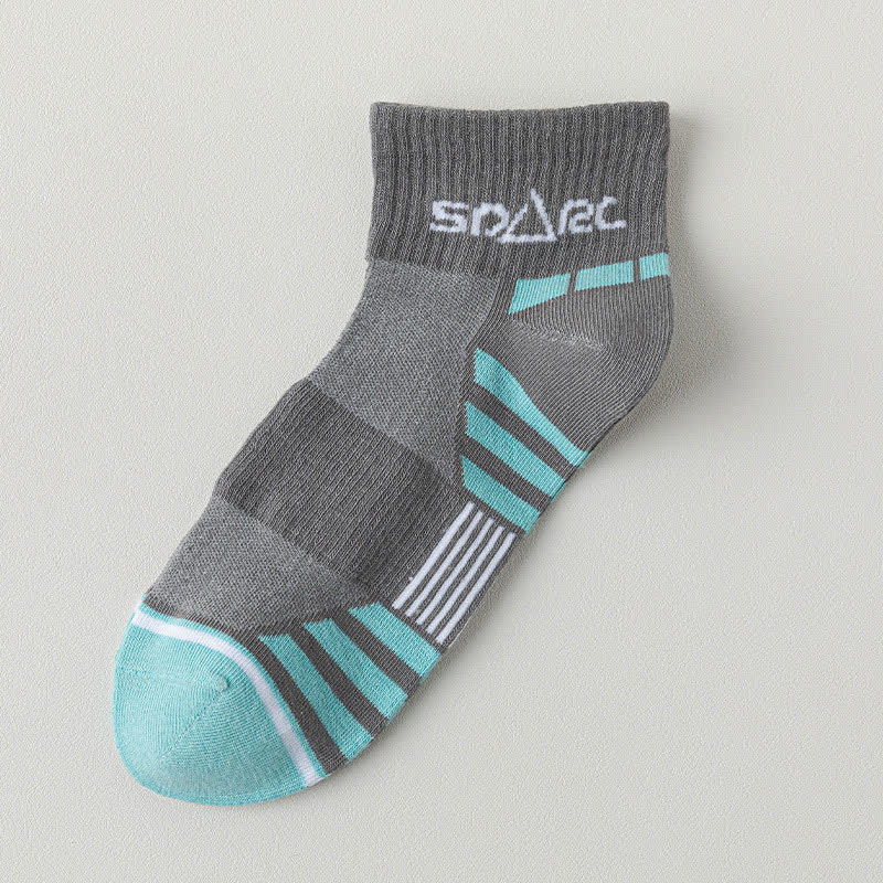 Thin Striped Sweat-wicking Mesh Ankle Compression Socks(5 Pairs)