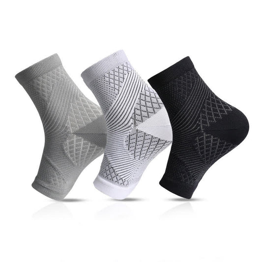 Plusock High Elastic Outdoor Cycling Compression Ankle Braces(3 Pairs)