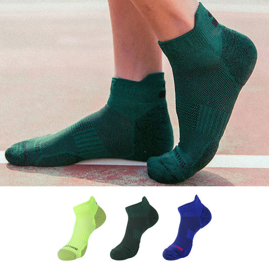 Plusock Cotton Sports Running Breathable  Ankle Compression Socks(3 Pairs)