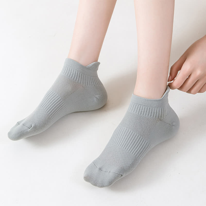 Solid Color Quick-drying Running Ankle Compression Socks(8 Pairs)