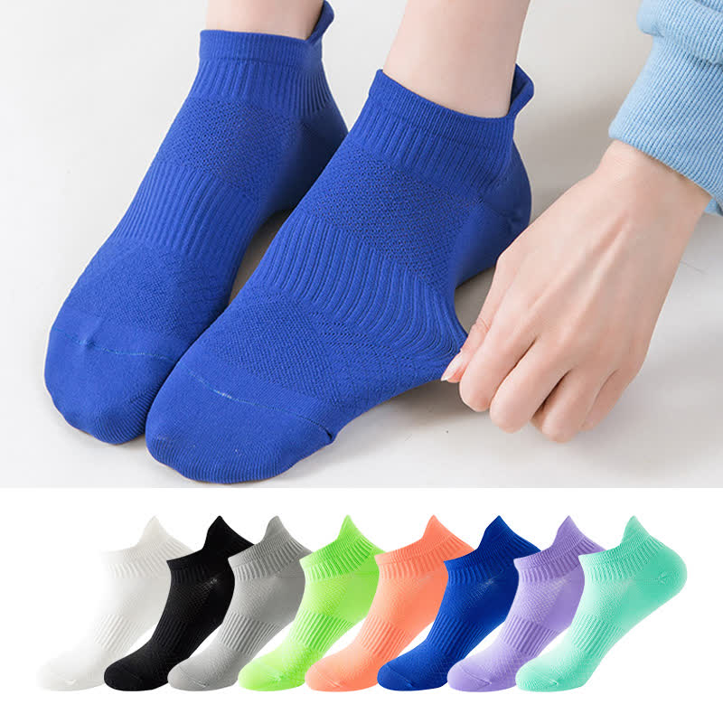 Solid Color Quick-drying Running Ankle Compression Socks(8 Pairs)