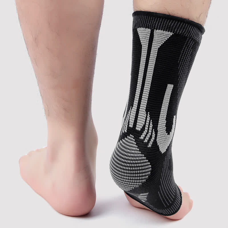 Striped Stretch Sports Knit Ankle Braces