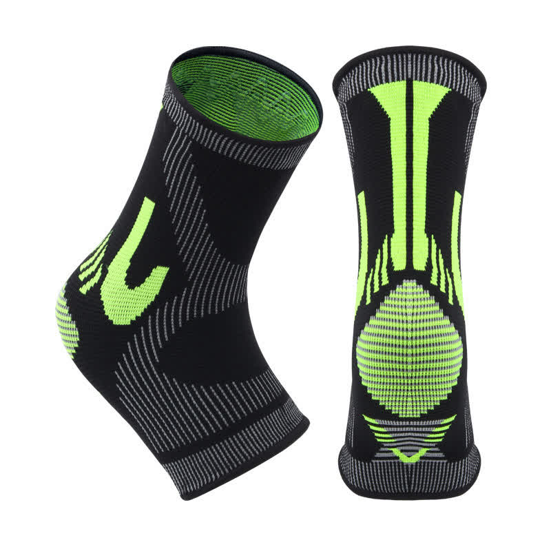 Striped Stretch Sports Knit Ankle Braces