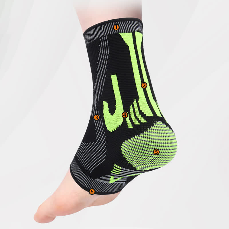 Striped Stretch Sports Knit Ankle Braces