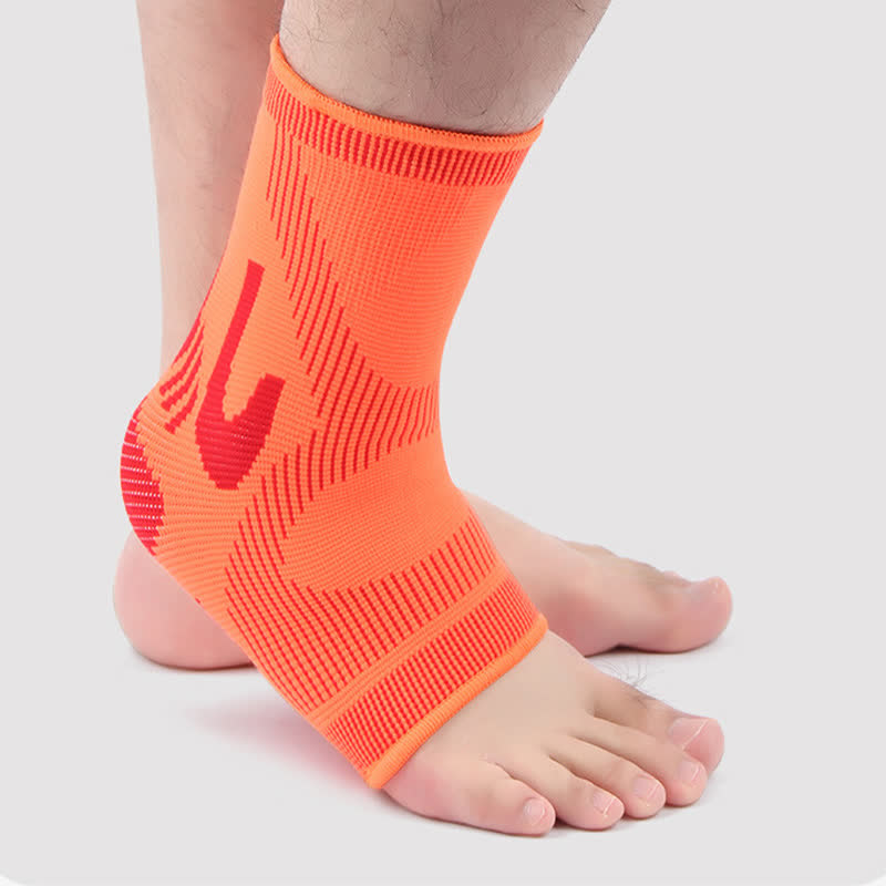 Striped Stretch Sports Knit Ankle Braces