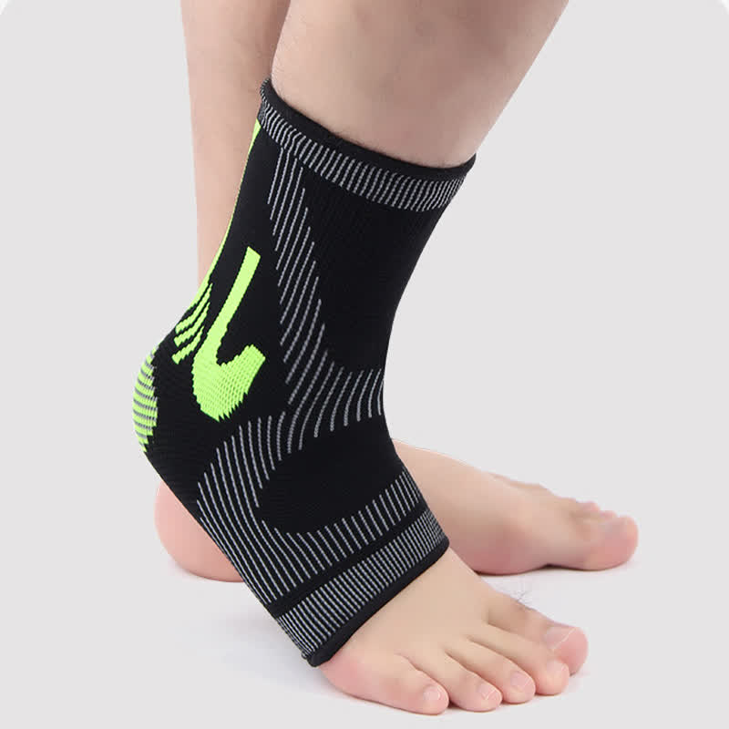 Striped Stretch Sports Knit Ankle Braces