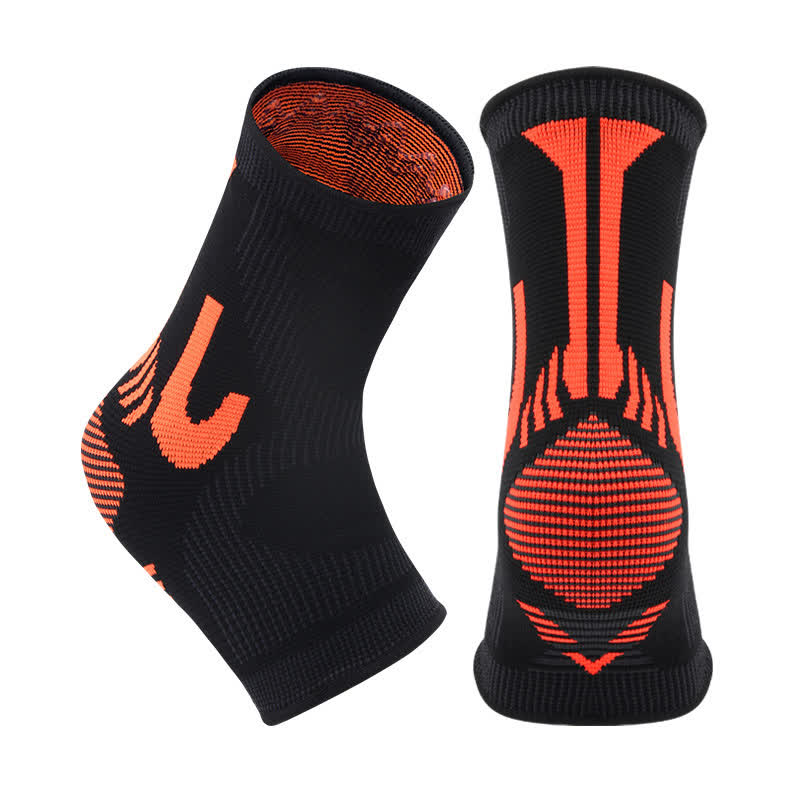 Striped Stretch Sports Knit Ankle Braces