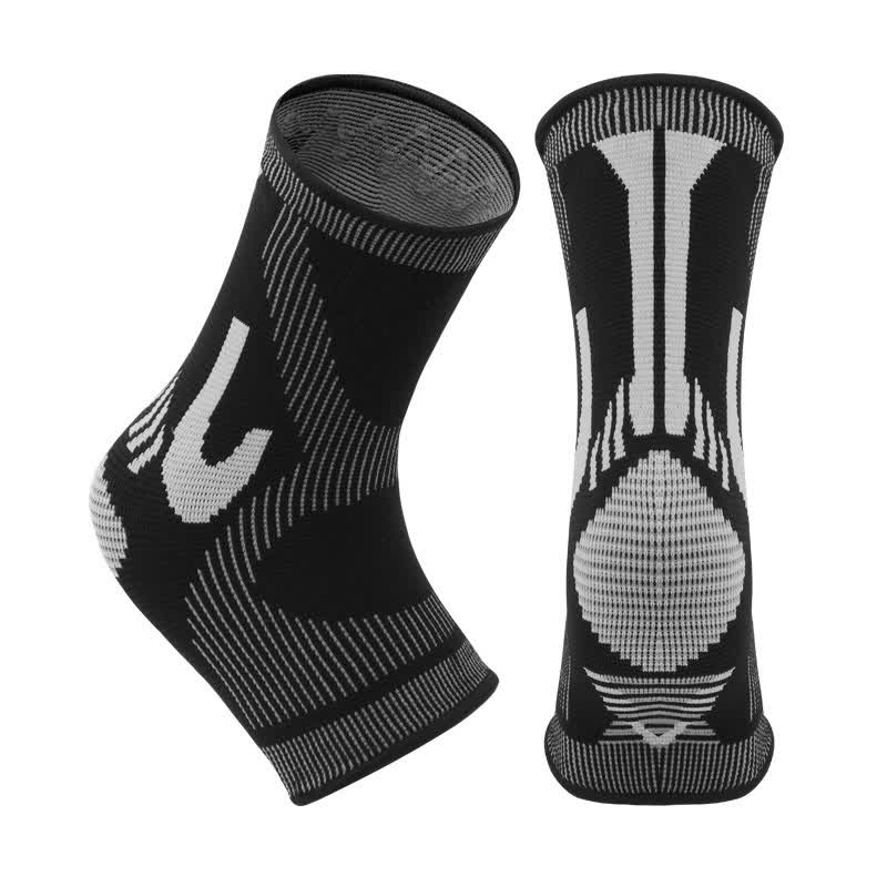 Striped Stretch Sports Knit Ankle Braces