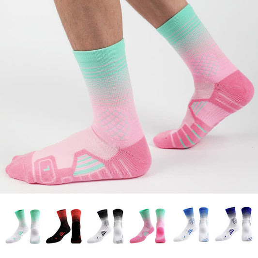 Plusock Gradient Sports Quarter Compression Socks(7 Pairs)