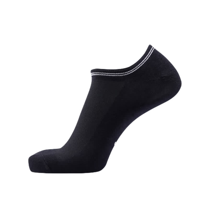 Plus Size Striped Cuff Cotton No-show Socks(5 Pairs)