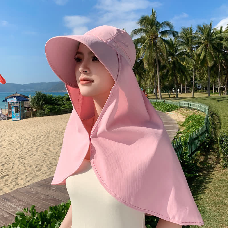 Wide Brim Waterproof Sun Hat with Neck Flap(2 Packs)