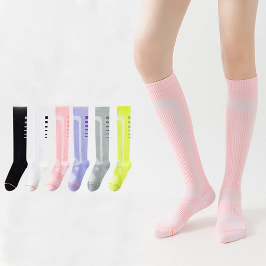 Plusock Graphics Print Compression Knee High Socks(6 Pairs)