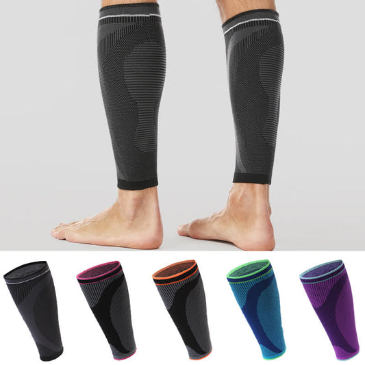 Plusock Elastic Knitted Sports Compression Calf Sleeves