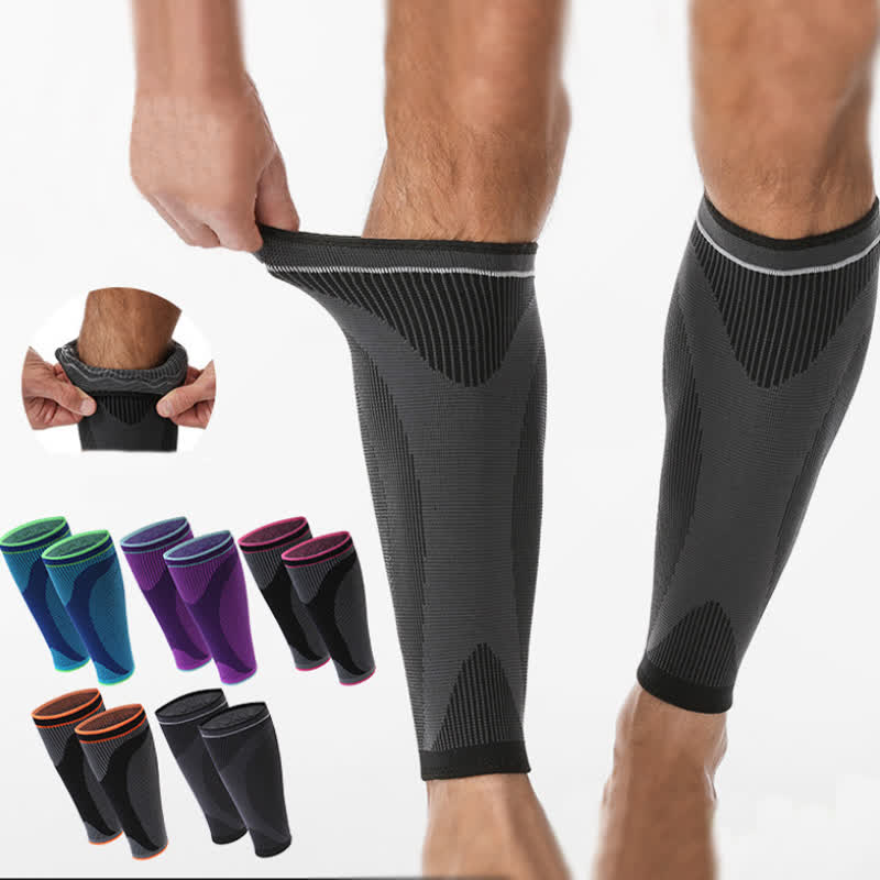 Elastic Knitted Sports Compression Calf Sleeves