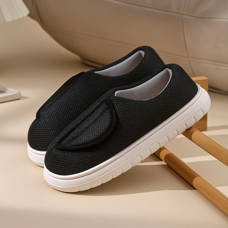 Wide Opening Mesh Slip-On Slippers