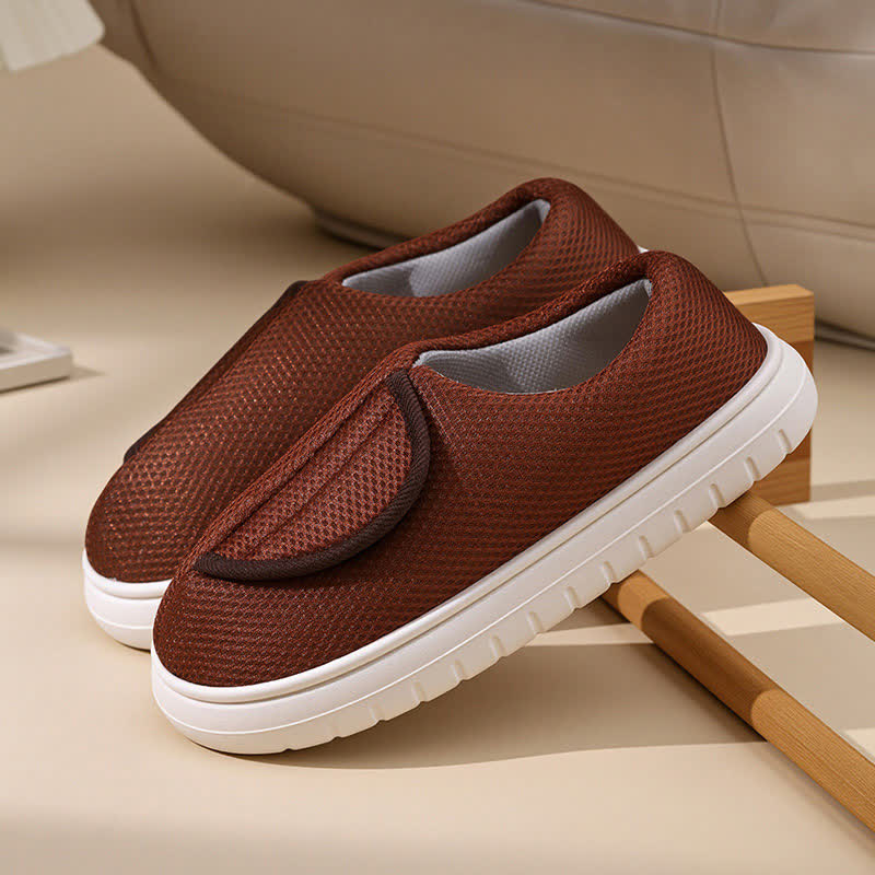 Wide Opening Mesh Slip-On Slippers
