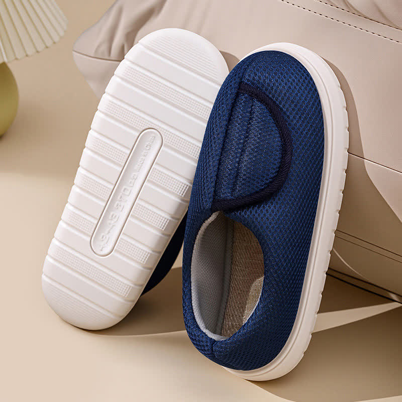Wide Opening Mesh Slip-On Slippers