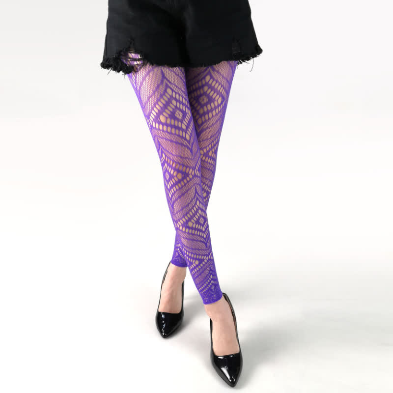 Plus Size Diamond Footless Fishnet Pantyhose(2 Pairs)