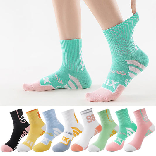 Plusock Number Graphics Print Ankle Compression Socks(8 Pairs)