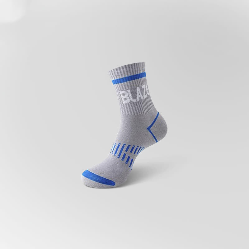 Letter Print Sports Ankle Compression Socks(5 Pairs)