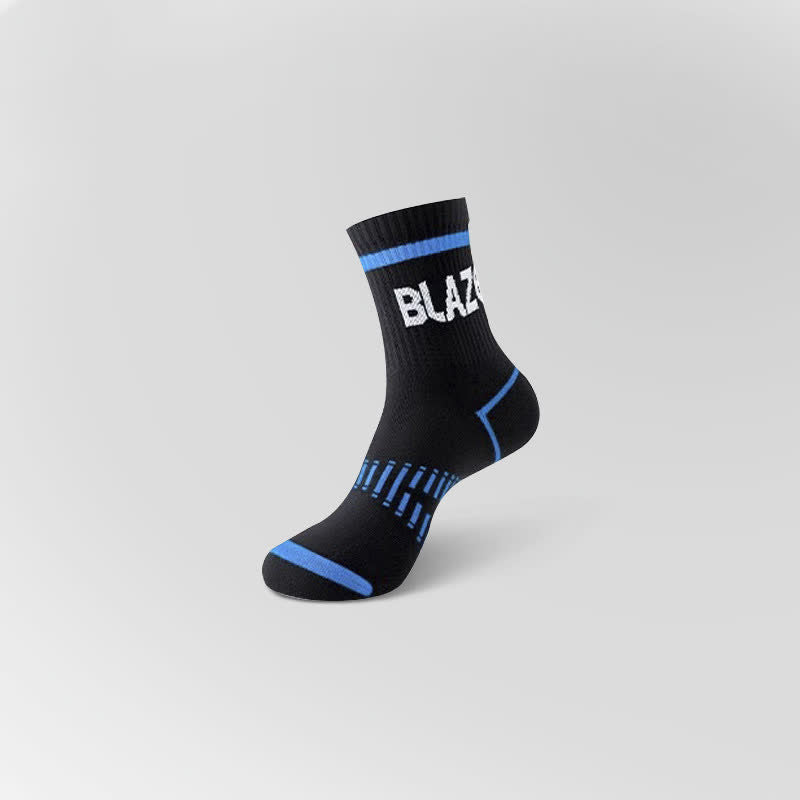 Letter Print Sports Ankle Compression Socks(5 Pairs)