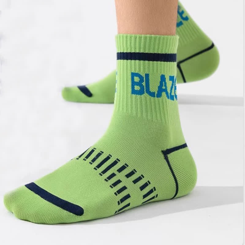 Letter Print Sports Ankle Compression Socks(5 Pairs)