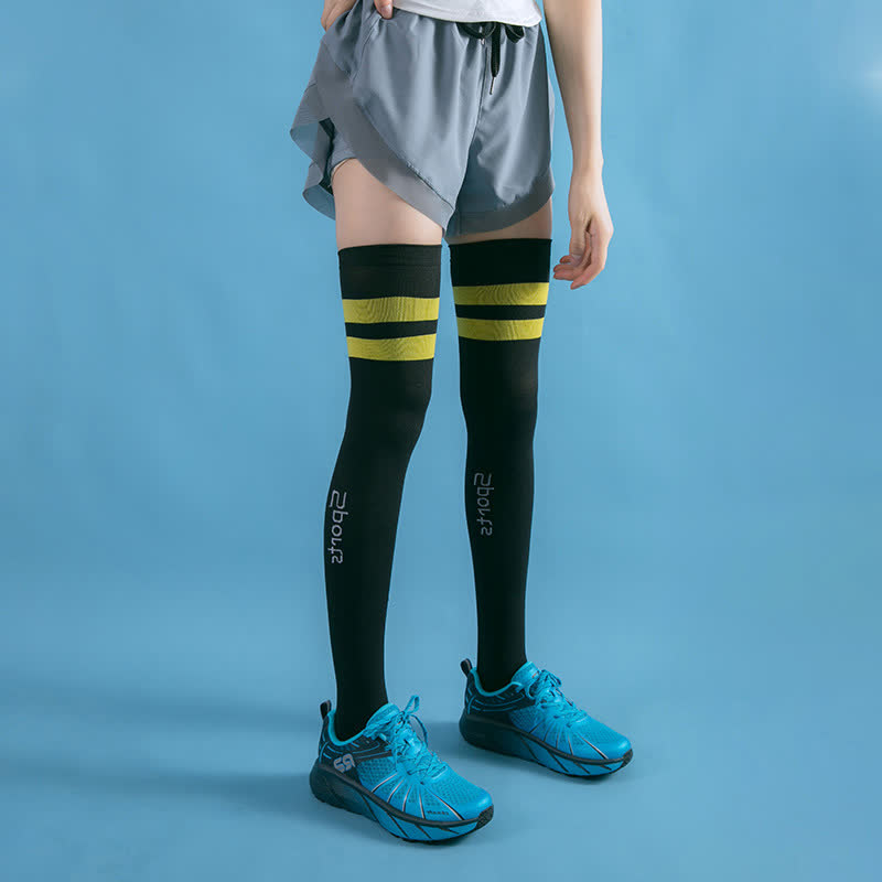 Plusock Fitness Compression Thigh High Socks(2 Pairs)
