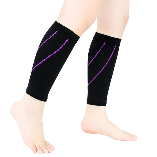 Plusock Contrast Stripe Compression Calf Sleeves