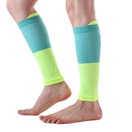 Plusock Colorblock Sports Running Compression Calf Sleeves(3 Pairs)