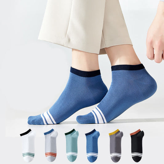 Plusock High Elastic Pure Cotton Antibacterial Ankle Socks(6 Pairs)