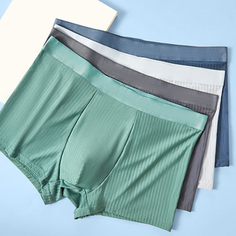 Plus Size High Elastic Men's High-waisted Boxer Briefs(3 Packs)