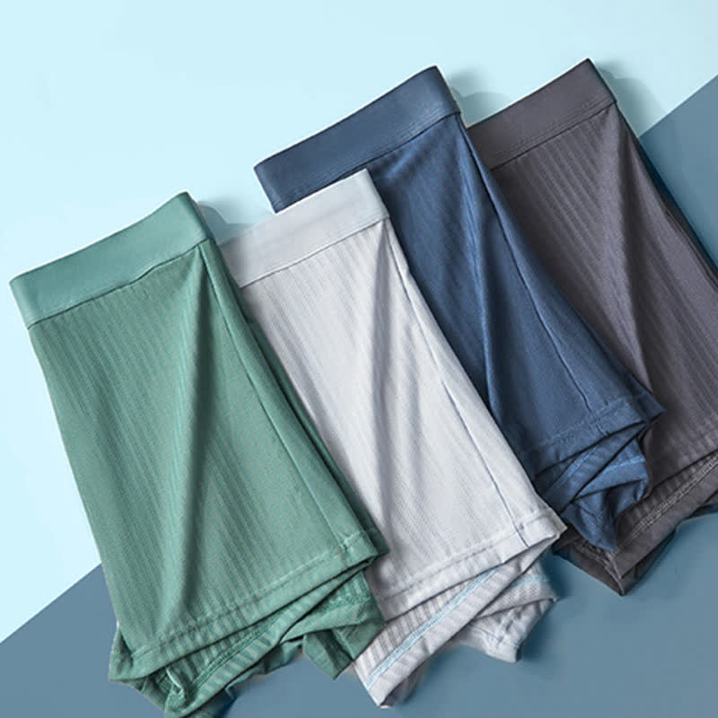 Plus Size High Elastic Men's High-waisted Boxer Briefs(3 Packs)