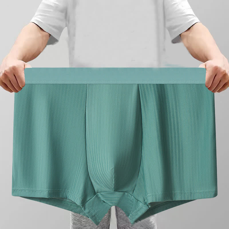 Plus Size High Elastic Men's High-waisted Boxer Briefs(3 Packs)