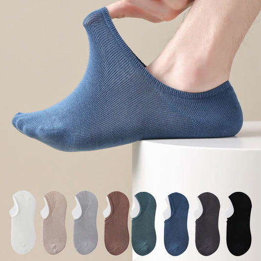 Plusock Plus Size Solid Color Stretch No Show Socks(8 Pairs)