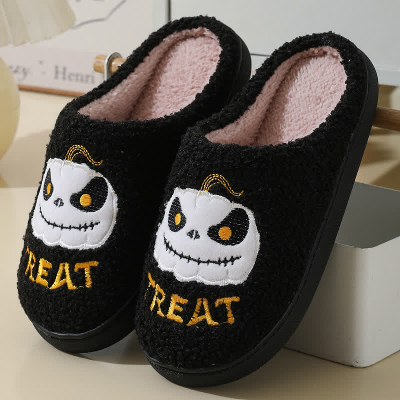 Plus Size Cartoon Pumpkin Indoor Slippers