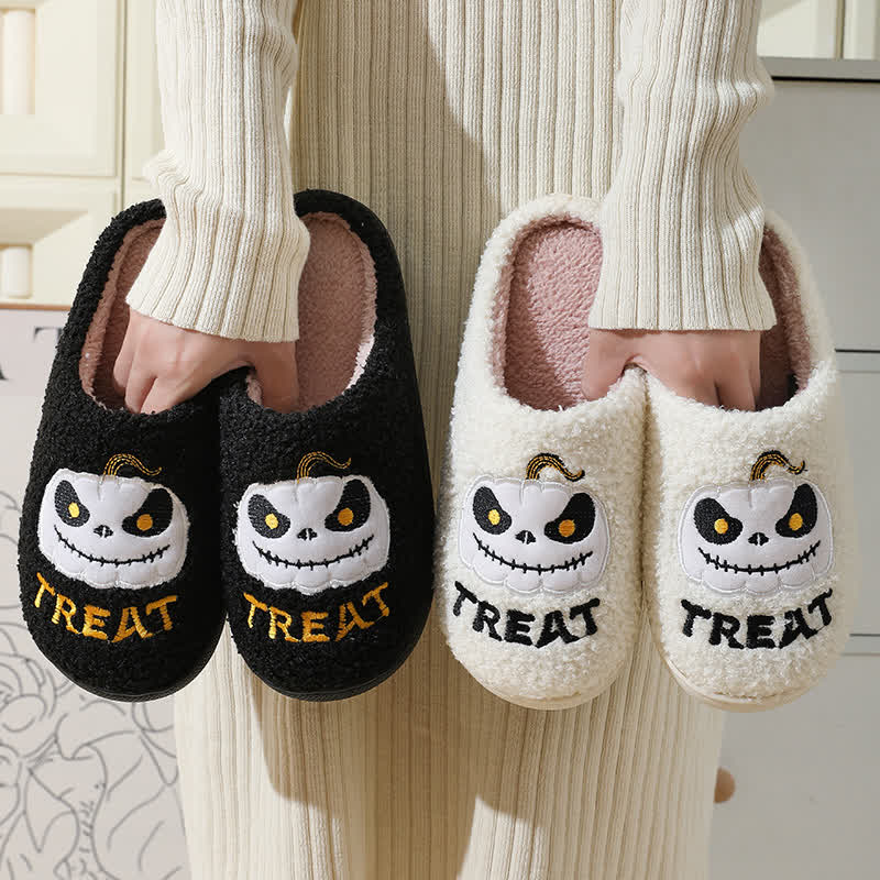 Plus Size Cartoon Pumpkin Indoor Slippers